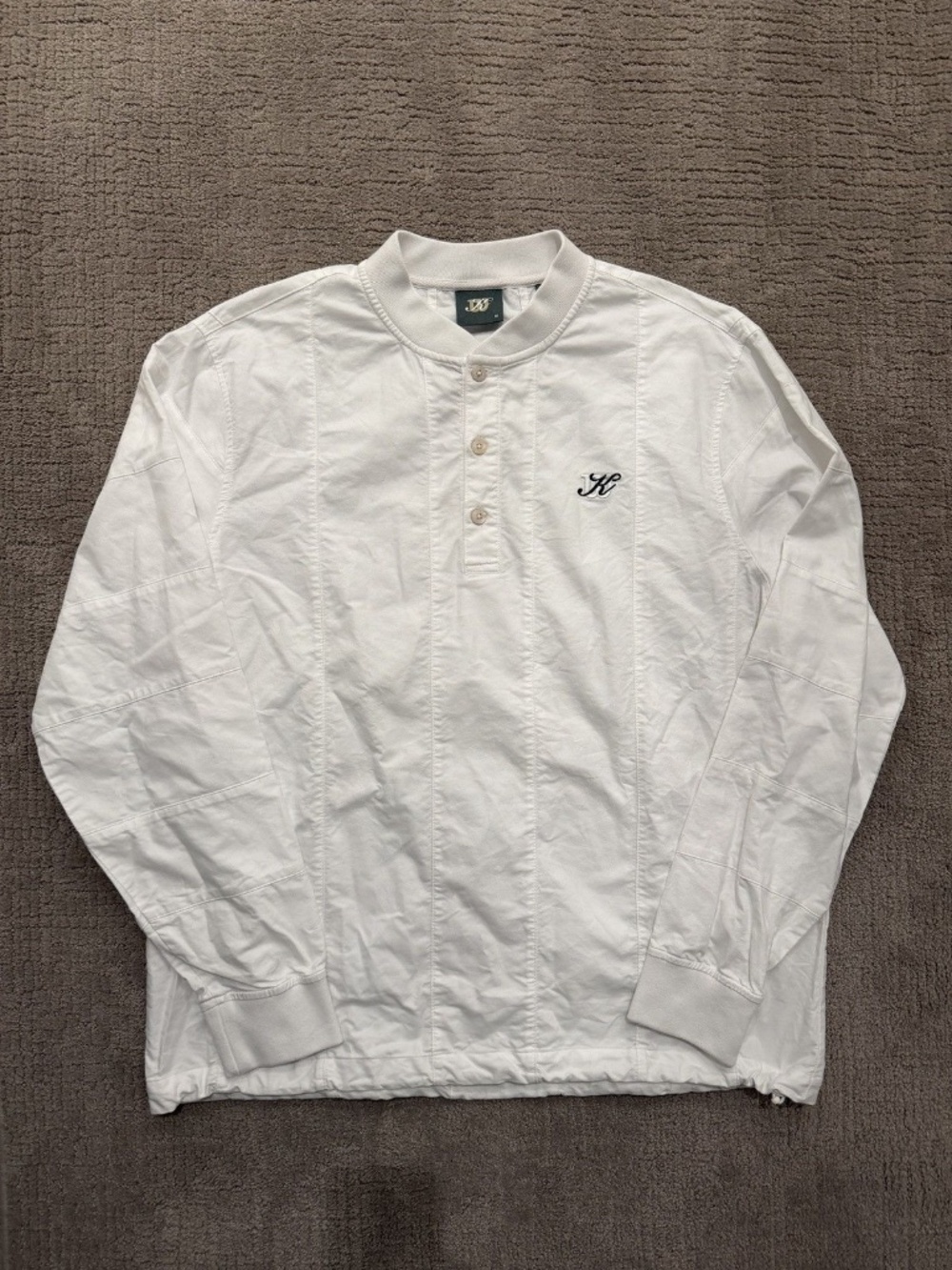 Kith × Wilson Long Sleeve Henley Shirt - White